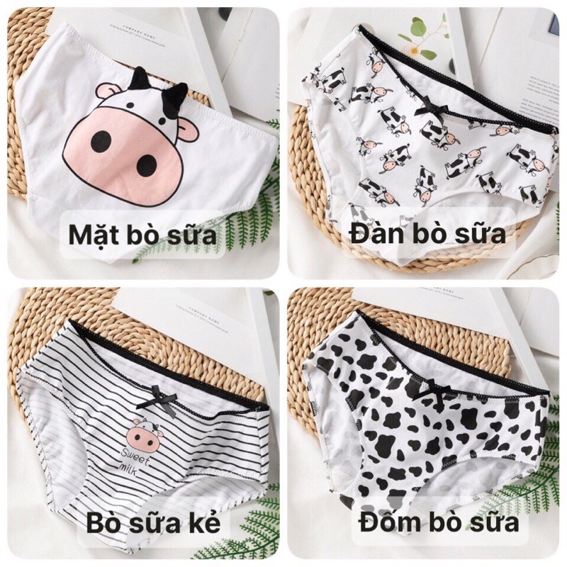 Quần lót bò sữa chất cotton cho nữ, bạn gái
