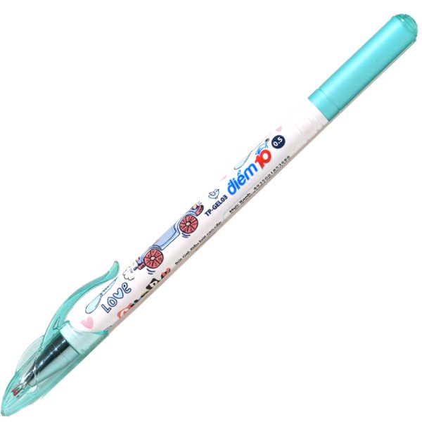 Bút Gel thiên long Gel03 điểm 10 chính hãng, bút gel mực tím thiên long đầu bút cao cấp 2 viên bi tiêu chuẩn