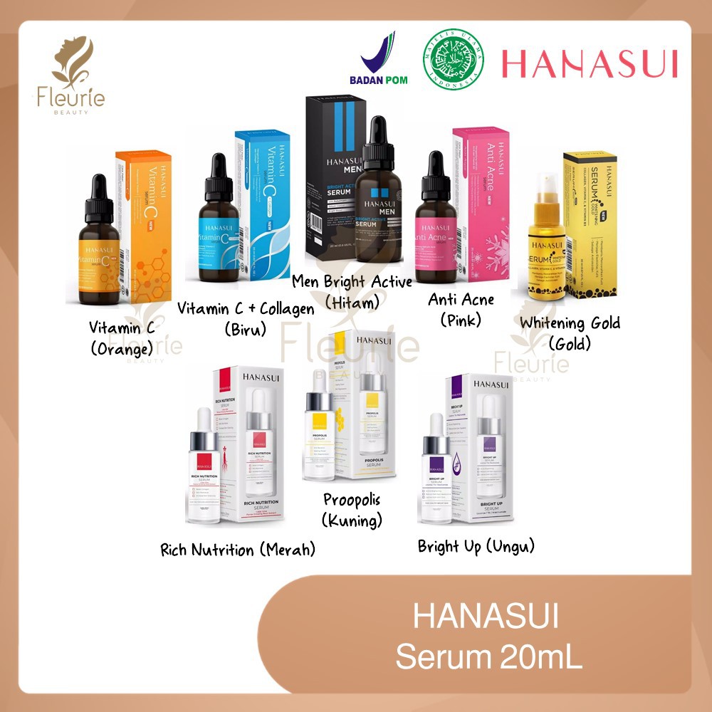 (Hàng Mới Về) Serum Hanasui Chứa Vitamin C / Làm Trắng / Trị Mụn / Làm Sáng Da Cho Nam