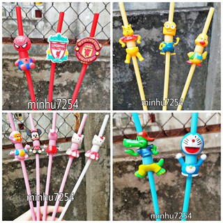 ỐNG HÚT 3D HOẠT HÌNH NHỰA CỨNG DỄ THƯƠNG