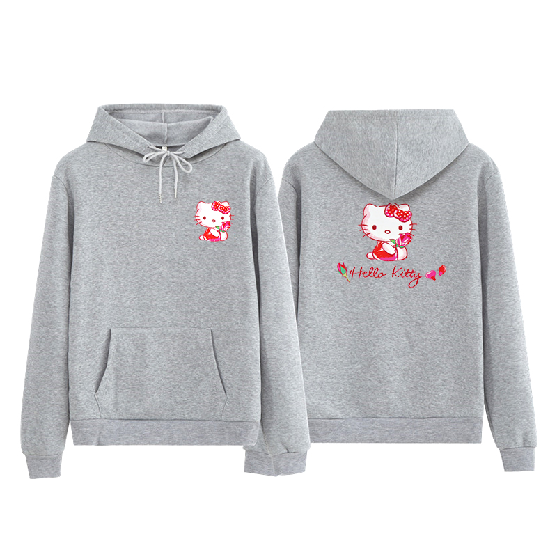 Áo Hoodie Dáng Rộng In Hình Hello Kitty 10 Màu Thời Trang Hàn Quốc Cho Nữ