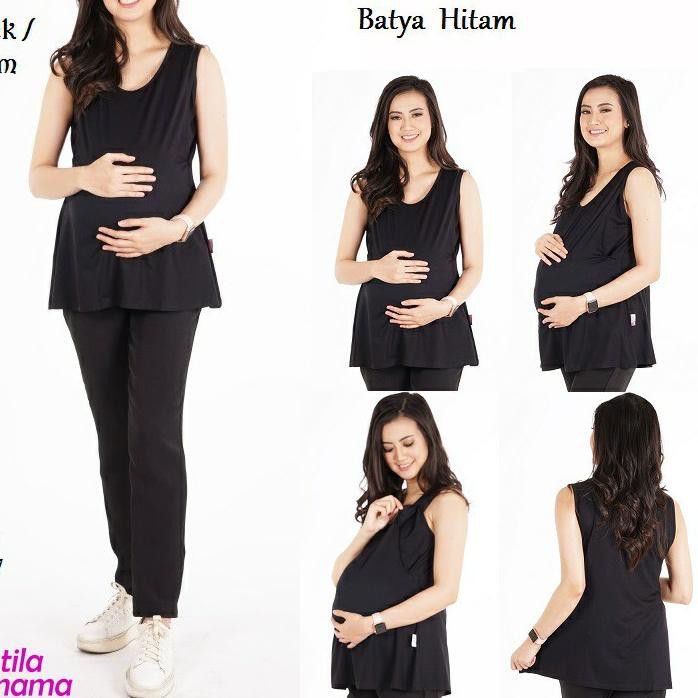 Áo Thun Bầu In Chữ "Estila Mama" Màu Trắng / Đen / Moka / Chocolate / Marun / Gray / Blue / S / M / L / Xl