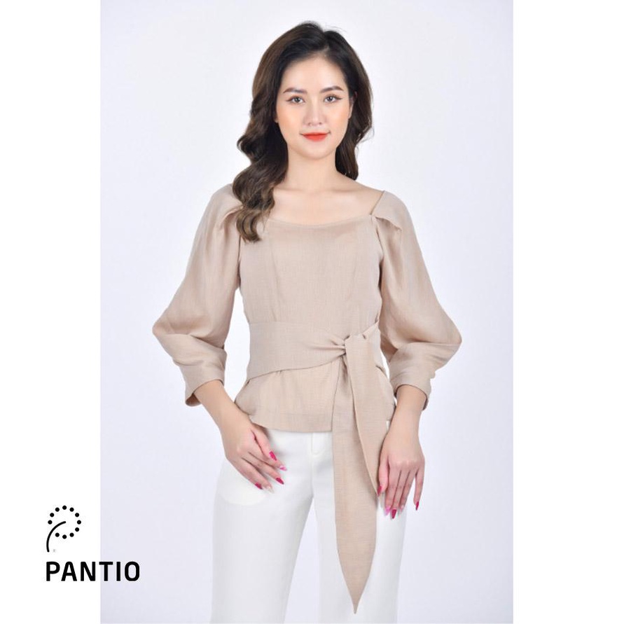 FAS32875 - Áo sơ mi thô lụa tay lỡ - PANTIO