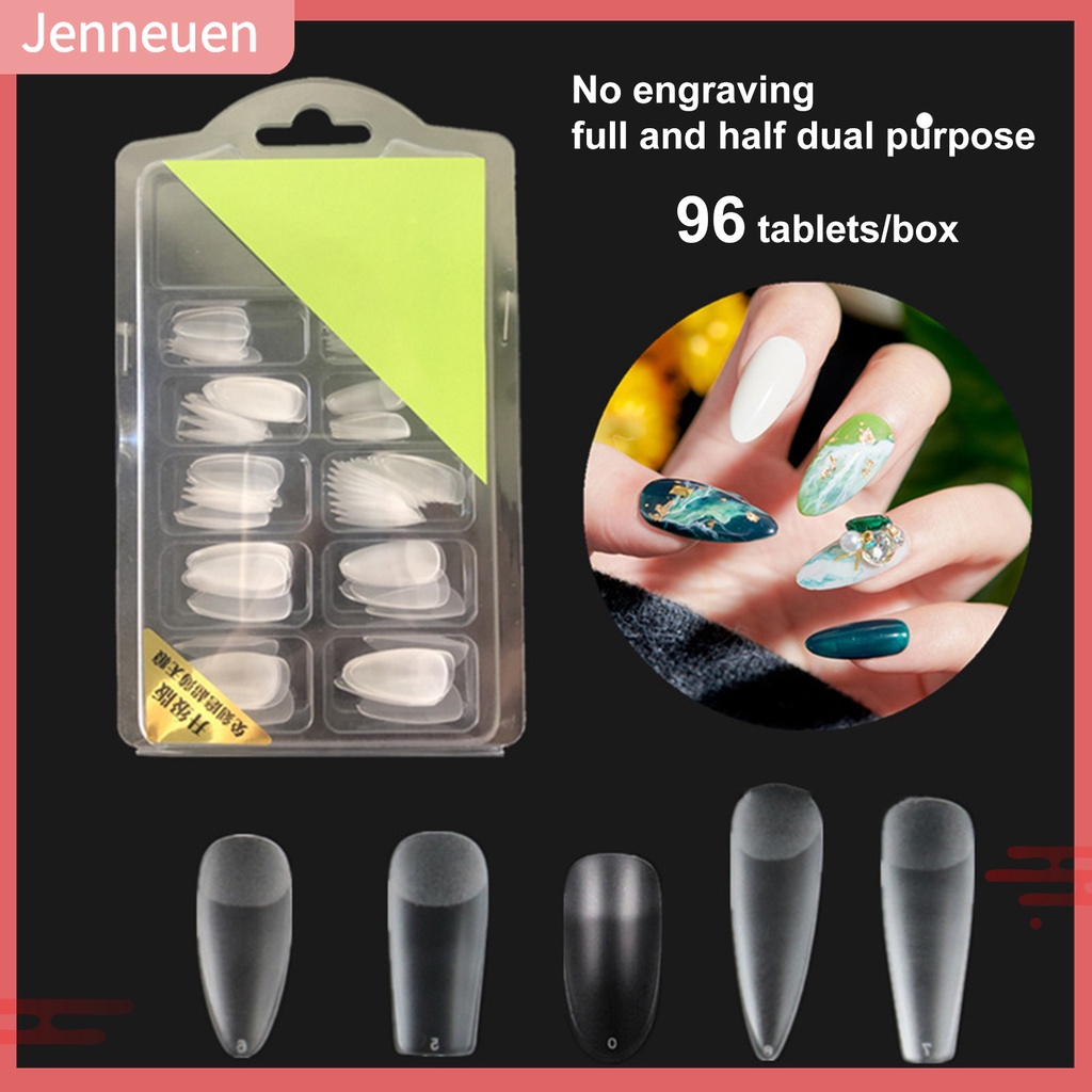 Hộp 96 Phụ Kiện Trang Trí Móng Tay Trong Suốt Siêu Mỏng Tiện Dụng