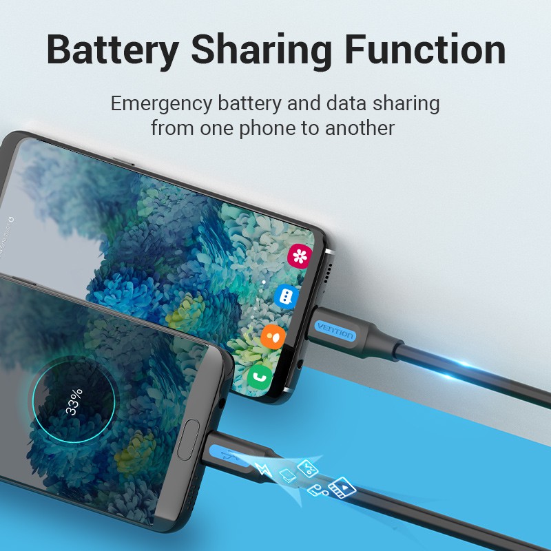 VENTION Dây Cáp Chuyển Đổi usb c Sang micro b usb 2.0 Cho samaung huawei xiaomi meizu macbook