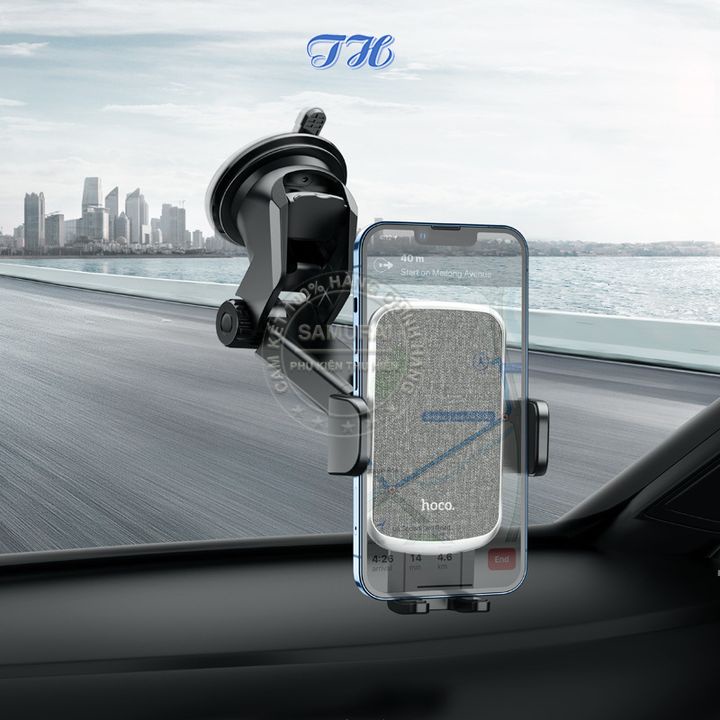 Giá đỡ điện thoại trên xe hơi nhựa pc hoco CA95 / CA76 bọc vải chính hãng