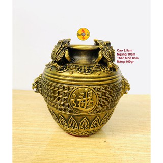 Tụ Bảo Tứ Thiềm Thừ - Lu Cóc Chiêu Tài Tứ Phương - Vật Phẩm Đồng Phong Thủy