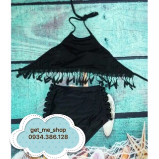 Bikini yếm đen thời trang