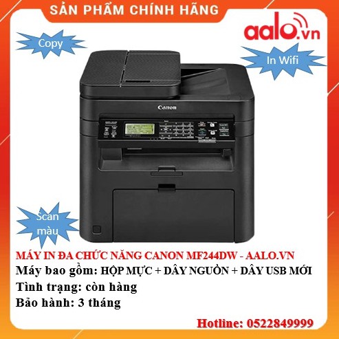 MÁY IN ĐA CHỨC NĂNG CANONN MF244DW ĐÃ QUA SỬ DỤNG AALO.VN