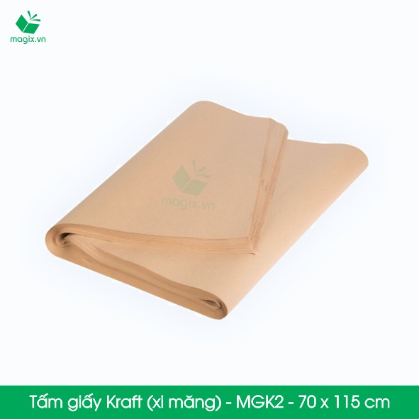 100 tấm giấy Kraft (xi măng) gói hàng - MGK2 - 70 x 115 cm