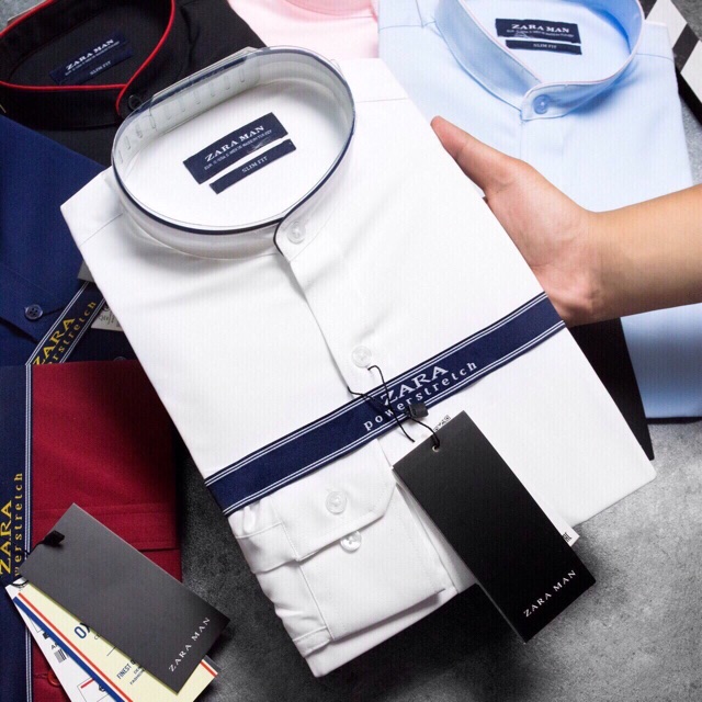 🌺Áo Sơmi Nam Cổ Trụ Phối Viền Cổ | BigBuy360 - bigbuy360.vn