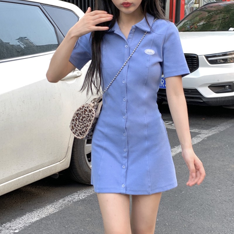Váy thon eo Polo Body nữ mùa hè hot 2021 Puwn Shop