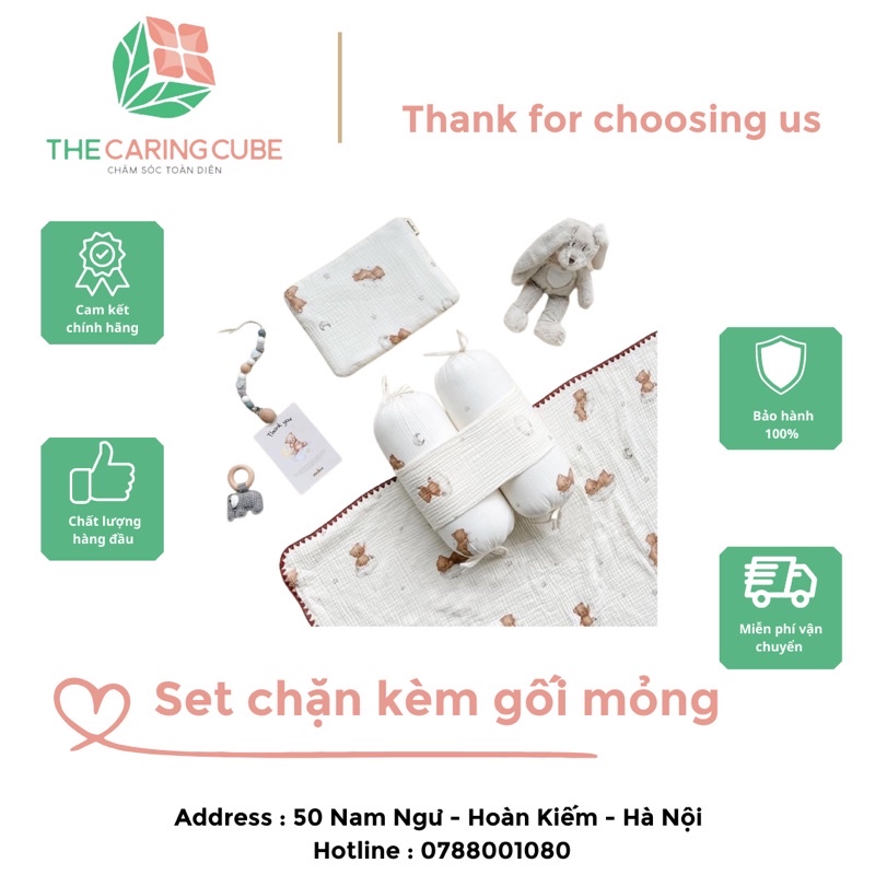 Set chặn kèm gối mỏng Mochee