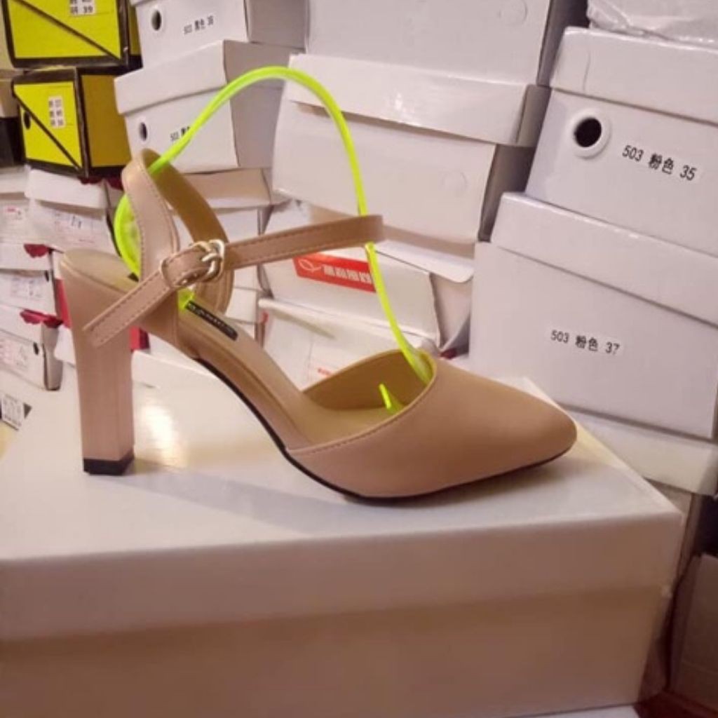 [Free Ship - Hàng Loại 1] Giày Sandal Nữ Bít Mũi Bít Gót Đế Vuông Nhỏ Cao 7cm Sang Chảnh - Ảnh Thật Kèm Video