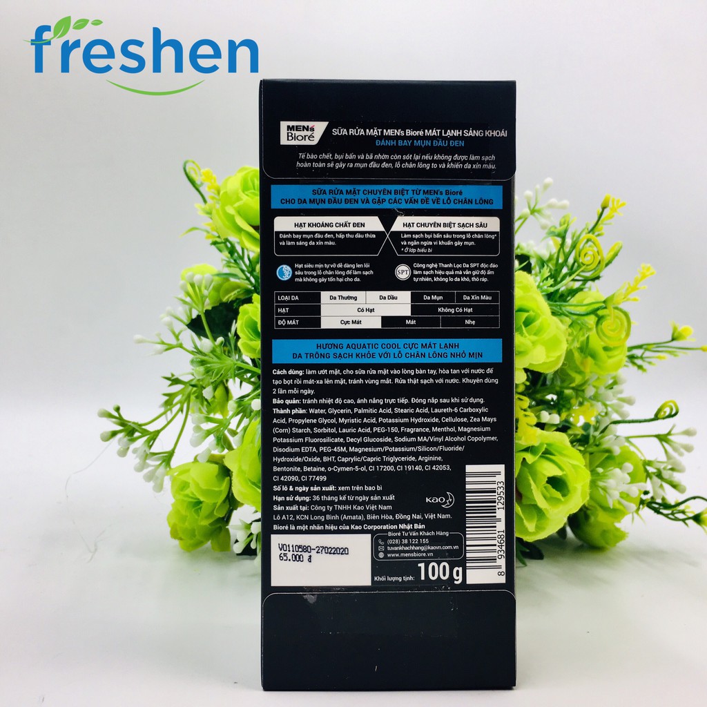 ✅(CHÍNH HÃNG) Sữa rửa mặt Men's Biore mát lạnh- sạch sâu lỗ chân lông 50g, 100g | BigBuy360 - bigbuy360.vn