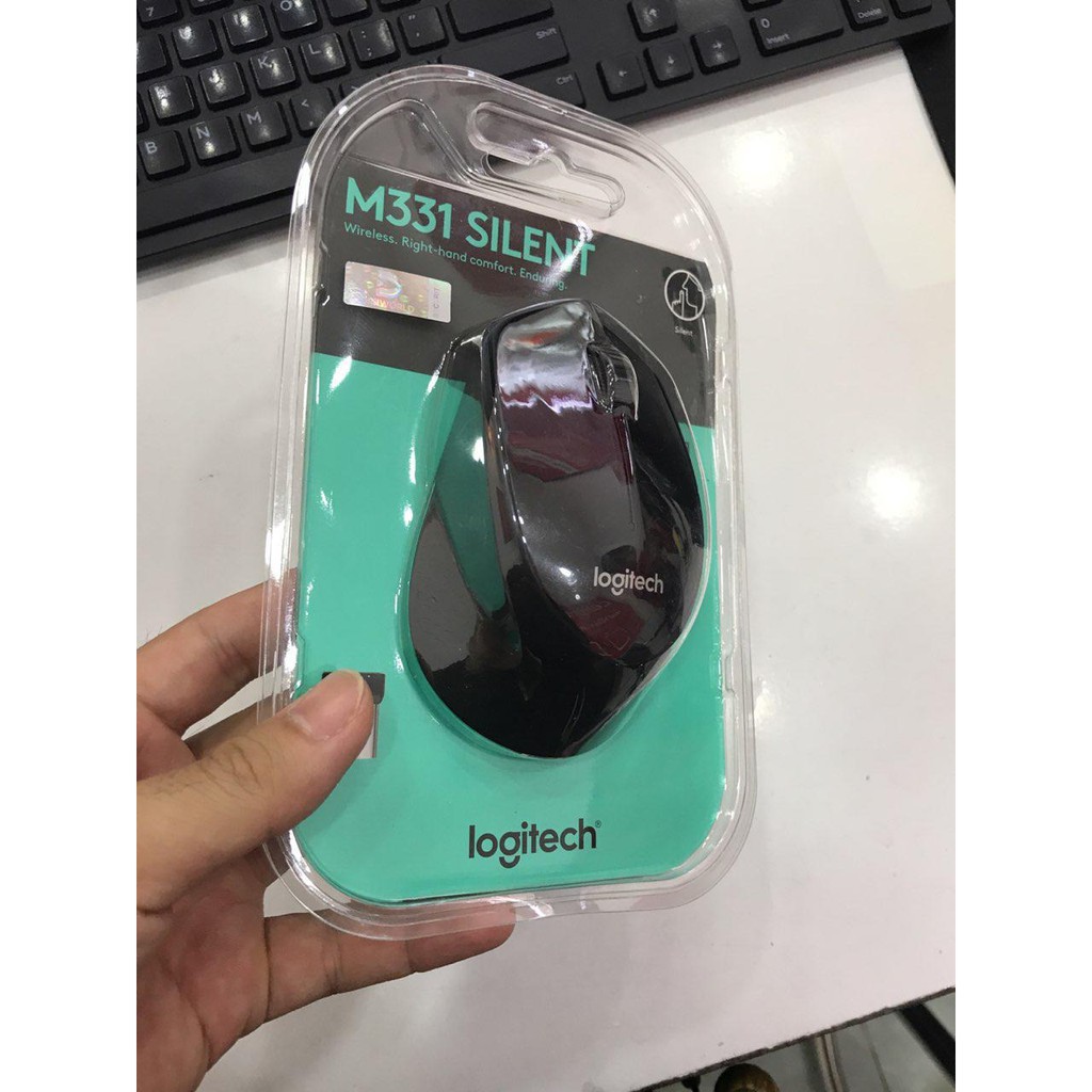 Chuột không dây Logitech M331 Silent - Chuột Chống Ồn Logitech M331 - Bảo Hành 12 Tháng, Hàng Chính Hãng