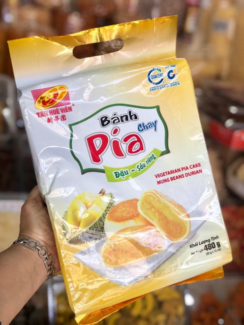 Bánh pía Tân Huê Viên, kim sa đậu - sầu riêng 95k/b  mini size 12 cái /1 hộp