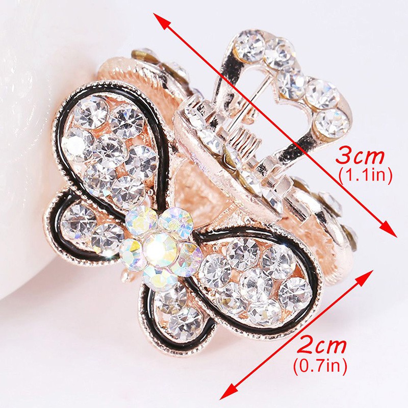 Kẹp tóc càng cua đính đá quý nhân tạo lấp lánh dành cho nữ