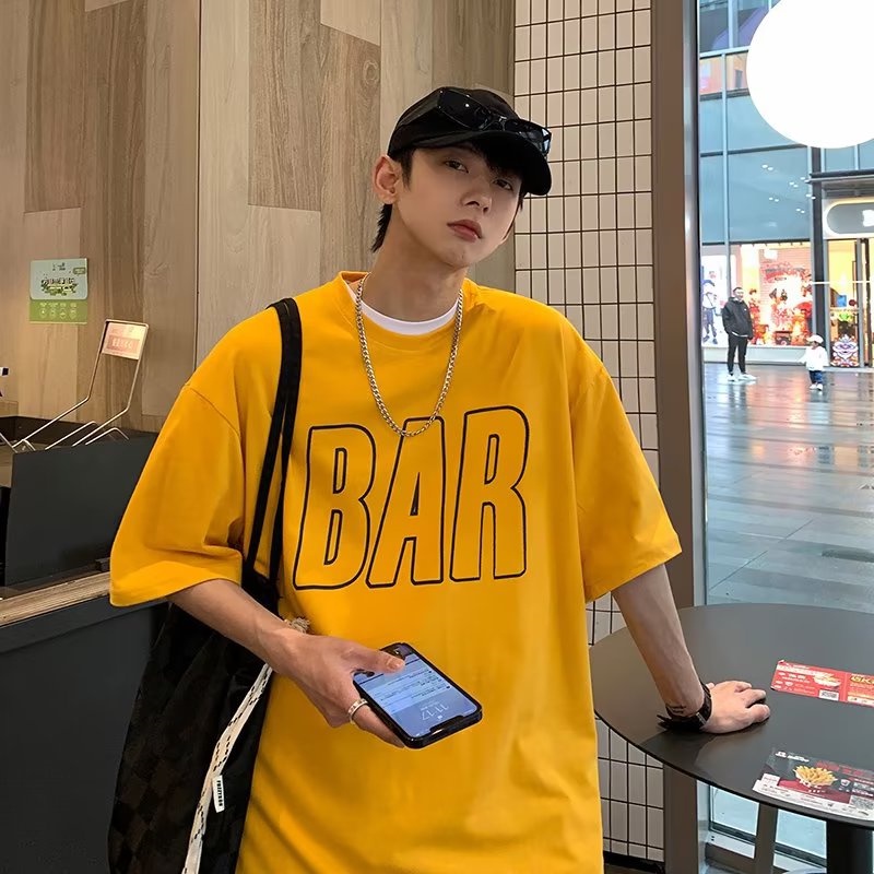 Áo Thun Tay Ngắn Dáng Rộng In Chữ Phong Cách Hip Hop Thời Trang Mùa Hè Cho Nam Và Nữ size M-8XL