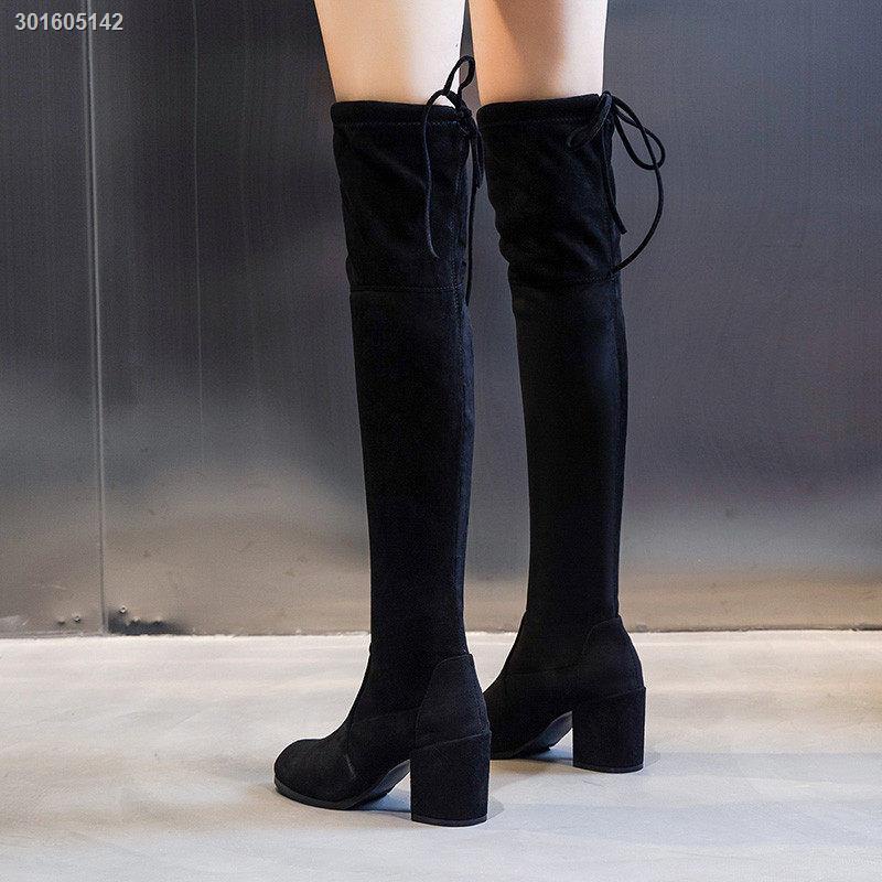 Giày bốt cổ cao đế dày thời trang thu đông dành cho bạn nữ 2021