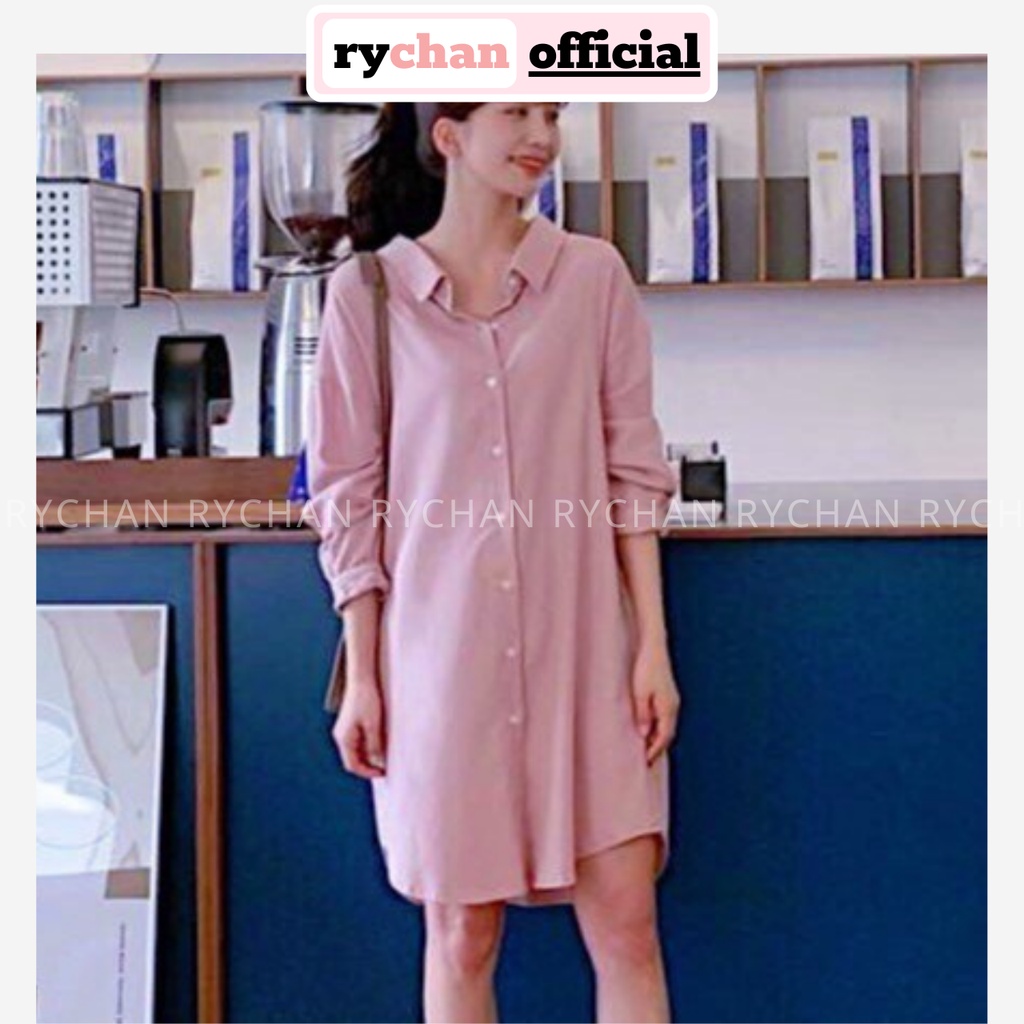 [ẢNH THẬT CUỐI] Đầm Suông Sơ Mi Hồng - DS009
