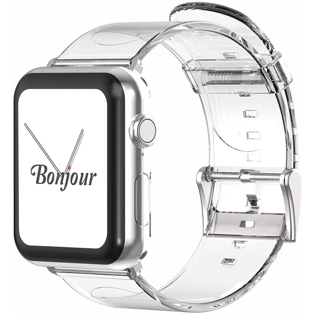 Dây Đeo Silicone + Ốp Bảo Vệ Cho Đồng Hồ Thông Minh Apple Watch Series 7 6 SE 5 4 3 Iwatch 6 5 41mm 45mm 38mm 40mm 42mm 44mm