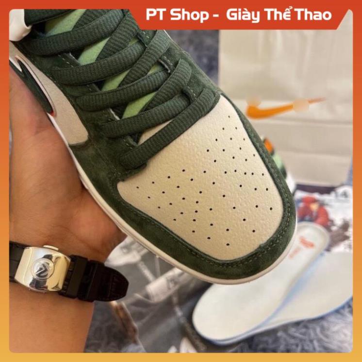 [HÀNG LOẠI 1] GIÀY S.B DUNK WHITE. GREEN LAU AU SC , GIẦY SNEAKER THỂ THAO NAM NỮ S.B TRẮNG XANH LÁ DA LỘN FULL BOX