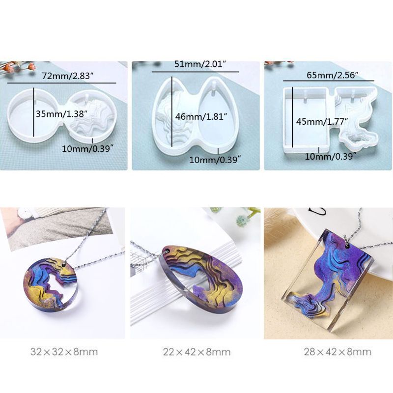Khuôn Silicone Làm Mặt Trang Sức Hình Hòn Đảo Đại Dương