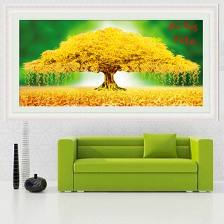 Tranh đính đá Cây tiền