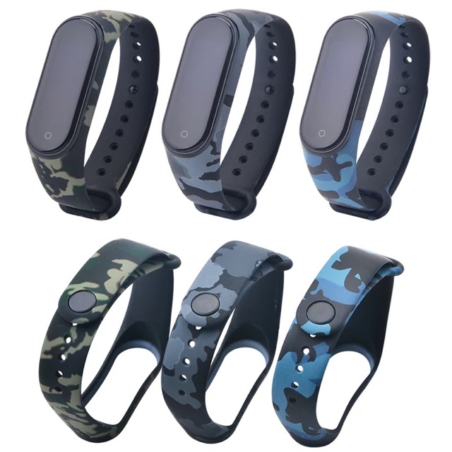 Dây đeo mi band 5 thay thế rằn ri camo