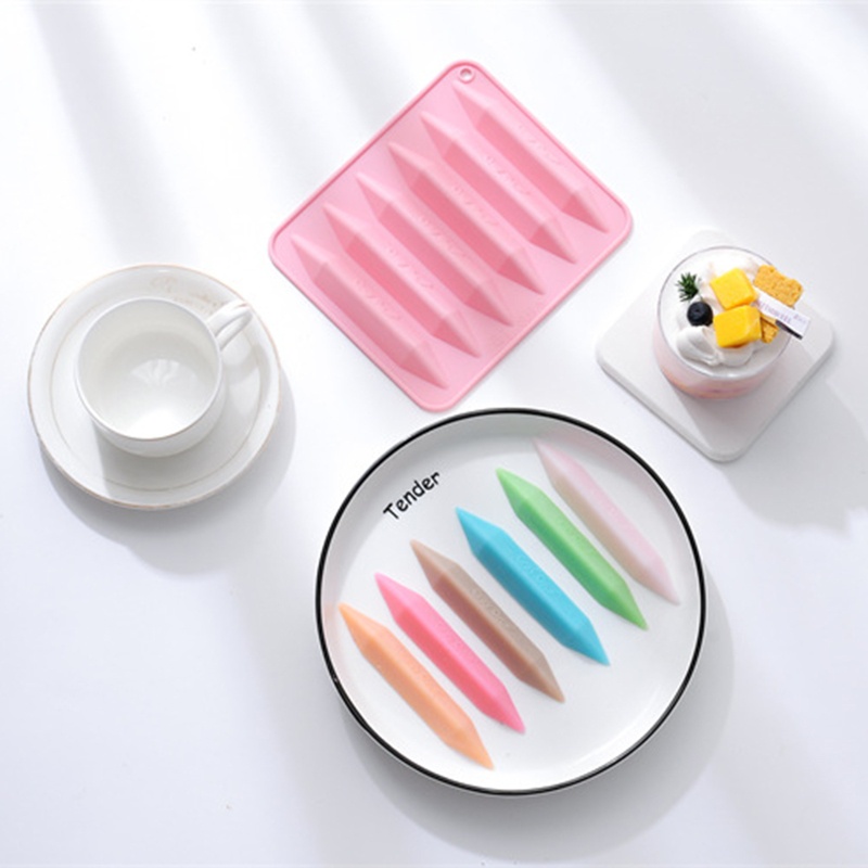 Khuôn Silicone DIY Làm Bút Sáp Màu An Toàn Thực Phẩm Có Thể Tái Sử Dụng