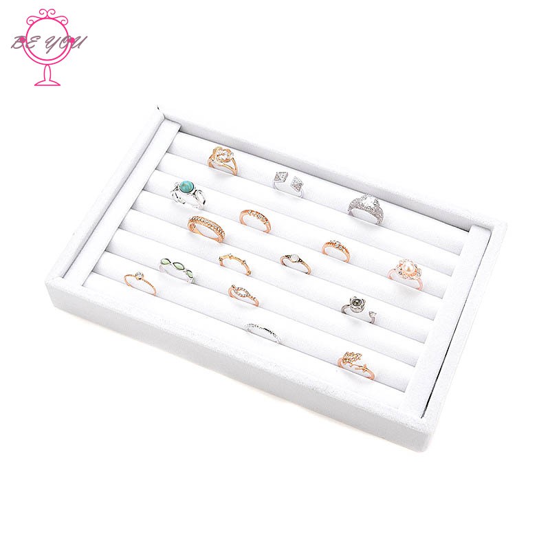 BY Ring Jewelry Pendant Velvet Display Organizer Tray Holder Earring Jewelry Storage Case | BigBuy360 - bigbuy360.vn