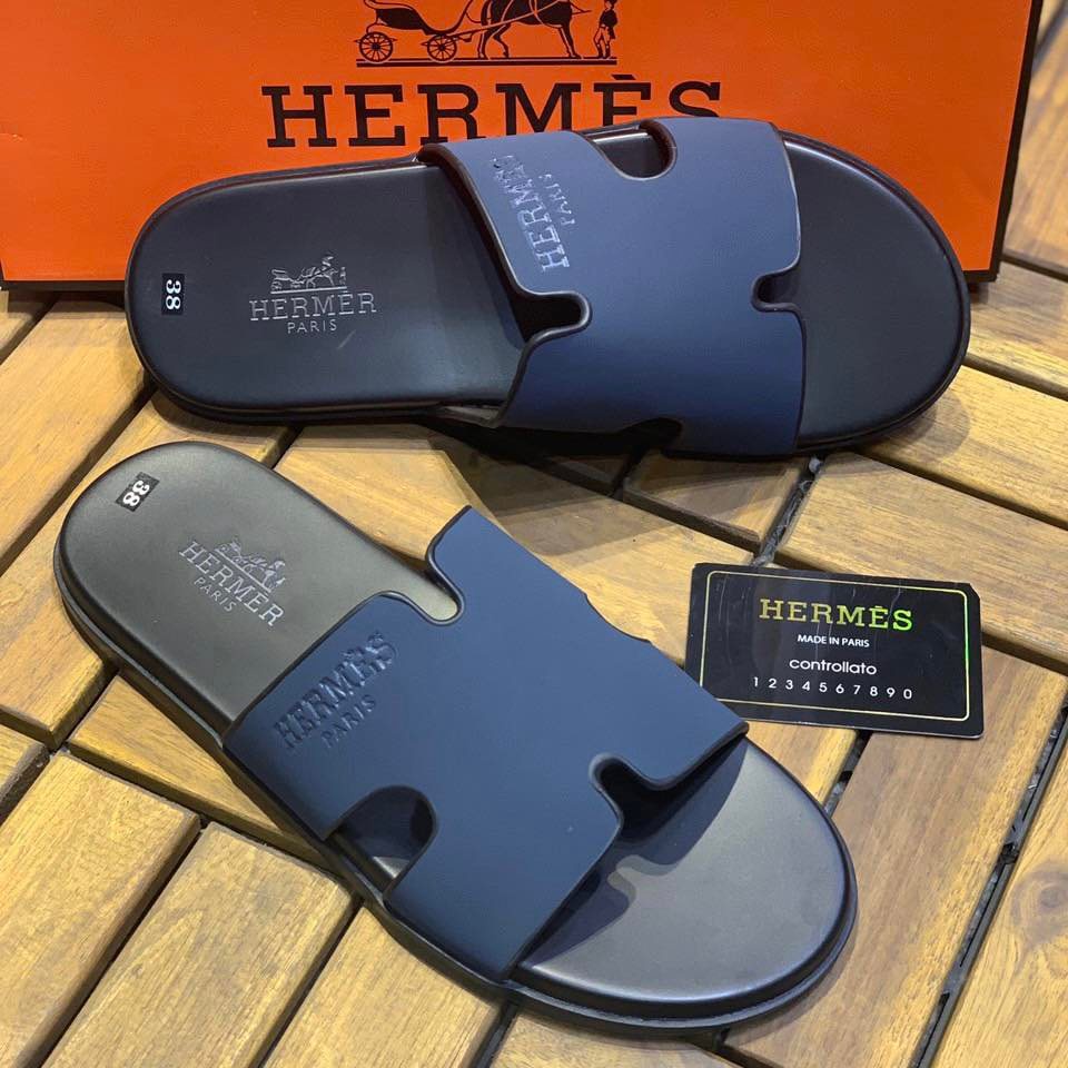 Dép nam Hermes Hàng Hiệu - cam kết bảo hành 24 tháng FULL BOX