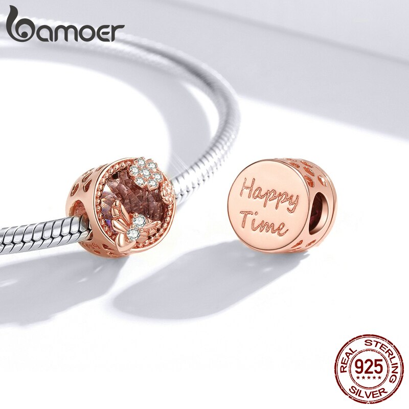 Hạt Charm Bamoer BSC389 Chính Hãng Thiết Kế Kiểu Khu Vườn Bí Mật Bằng Bạc 925 Thật Dành Cho Trang Sức Vòng Tay Tự Làm