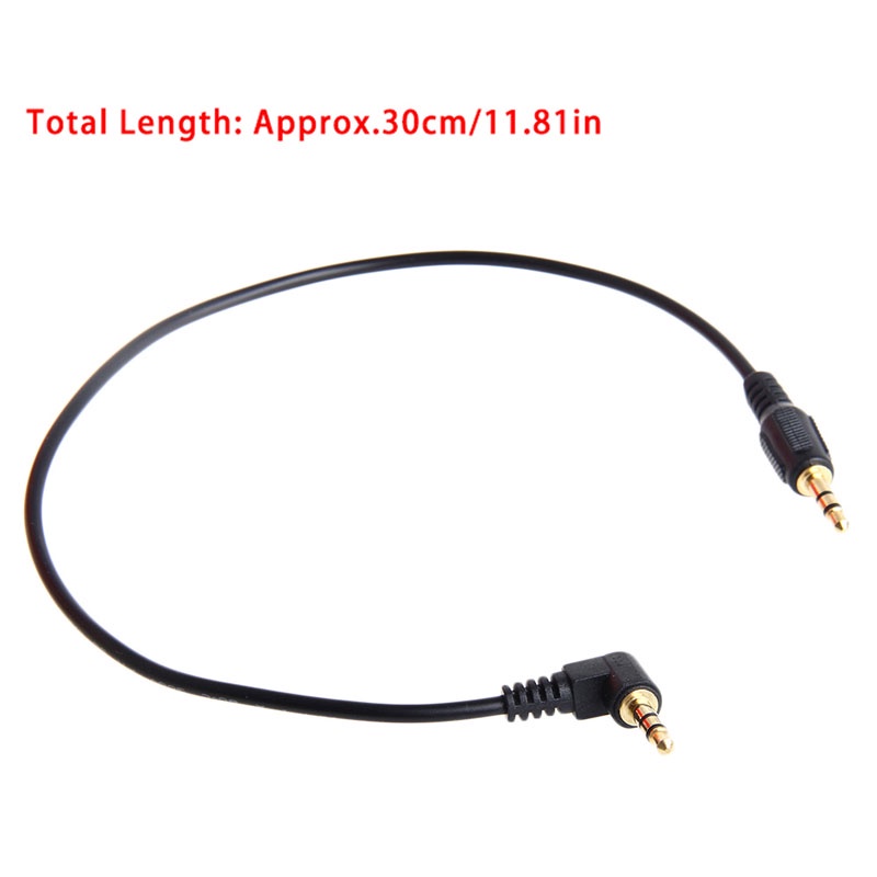 Dây Cáp Aux Góc Phải 90 Độ Chuyển Đổi Đầu Cắm 3.5MM 30CM