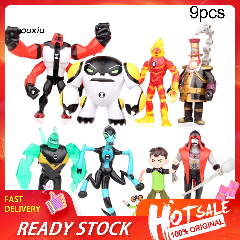 Bộ 9 Mô Hình Các Nhân Vật Trong Ben 10