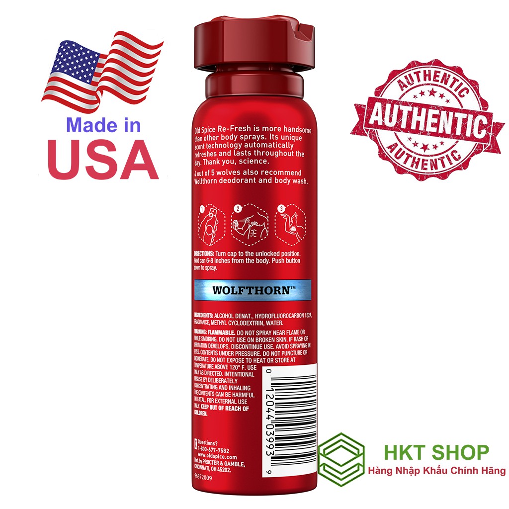 Xịt Old Spice Wolfthorn khử mùi toàn thân 106g - Nhập khẩu chính hãng từ Mỹ giá tốt | BigBuy360 - bigbuy360.vn