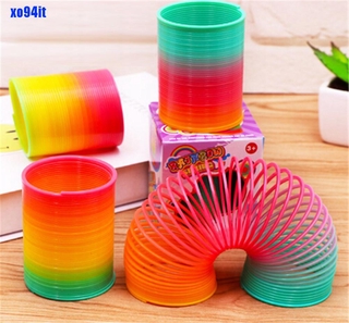 【items】Plastic Classic Rainbow Circle Folding Coil Kids Creative Educational G