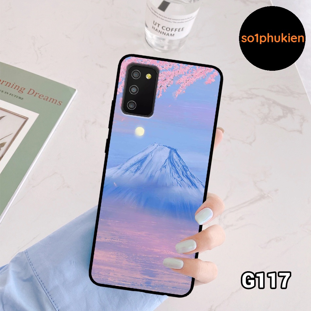 Ốp lưng Samsung A02S - A03S - A21S - A31 -  M21 - M30S - A31 mặt lưng ép kính chống bể hình họa tiết vintage,basic