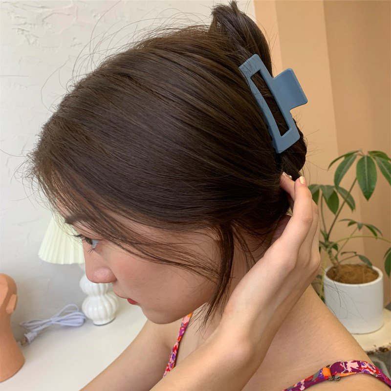 MANYUE Kẹp Tóc Kim Loại Hình Chữ Nhật Phong Cách Retro Cho Nữ