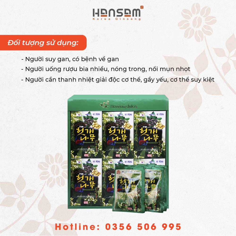 Nước bổ gan cao cấp TAEWOONG Hàn Quốc 30 gói x 70 ml, Mát gan giải độc, Thanh lọc cơ thể