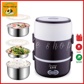 HỘP CƠM HÂM NÓNG CẮM ĐIỆN VĂN PHÒNG, HỘP ĐỰNG THỰC PHẨM CẮM ĐIỆN, HỘP CƠM CẮM ĐIỆN VĂN PHÒNG 3 TẦNG