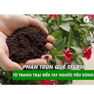 Phân trùn quế nguyên chất SFARM rất tốt cho mọi cây trồng theo bao 2kg