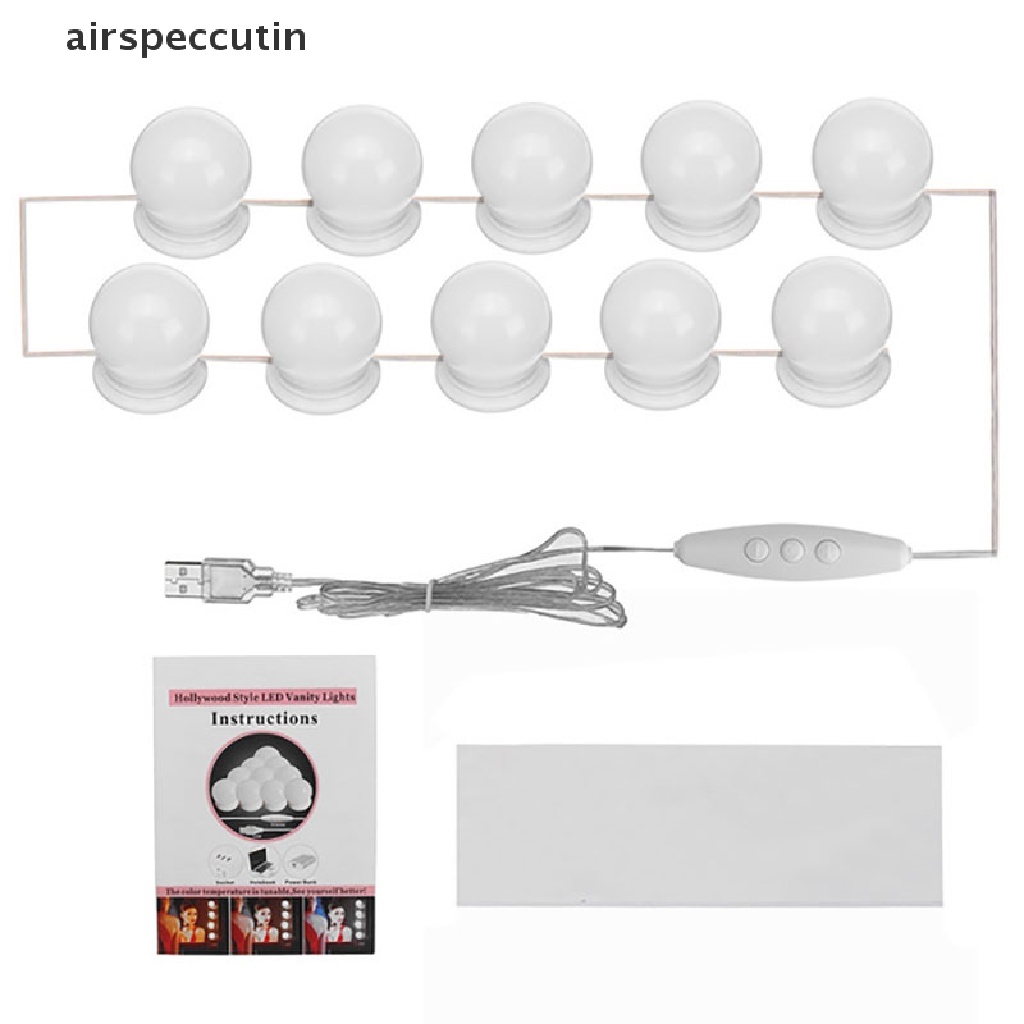 Bộ Gương Trang Điểm Có Đèn LED USB Phong Cách Hollywood