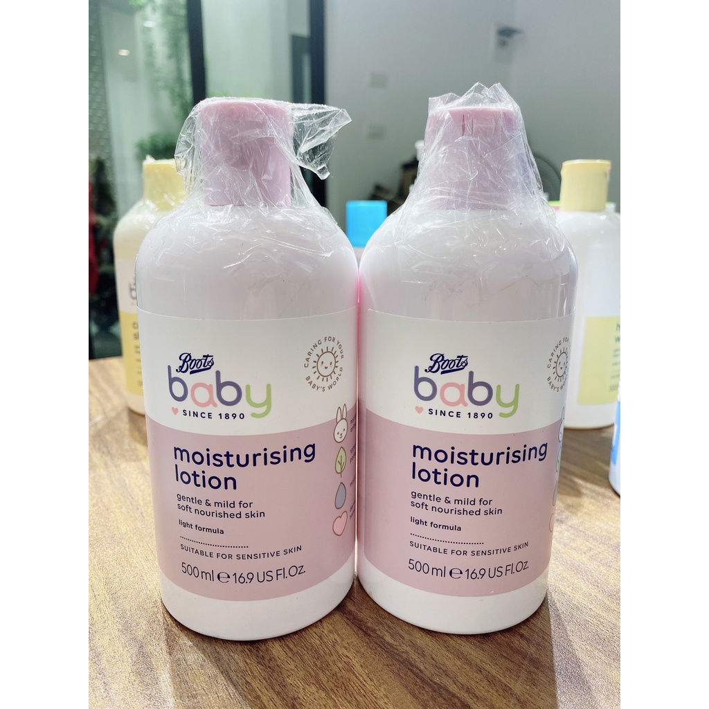 Combo sản phẩm chăm sóc cơ thể bé Boots Baby UK 500ml