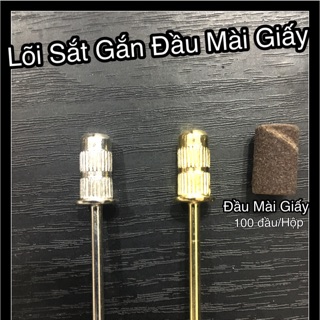 Lõi Sắt Gắn Đầu Mài Giấy Vàng