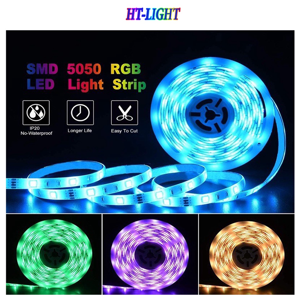 CUỘN LED DÂY RGB 7 MÀU 5050 5M TIKTOK HT-LIGHT