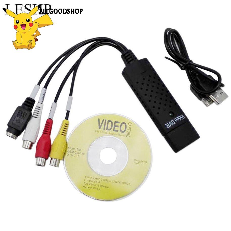 [Goodshop] Black USB 2.0 Video Capture Card Converter PC Adapter TV Audio DVD DVR VHS