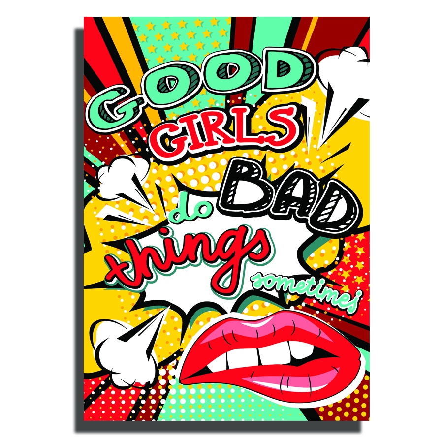 Tranh trang trí decor dán tường để bàn phong cách hiện đại popart