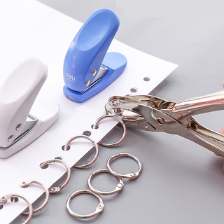 Deli dụng cụ bấm lỗ trên giấy rời tiện dụng bấm lỗ giấy Kìm bấm giấy đục lỗ dùng để làm sổ tay gáy lò xo văn phòng phẩm